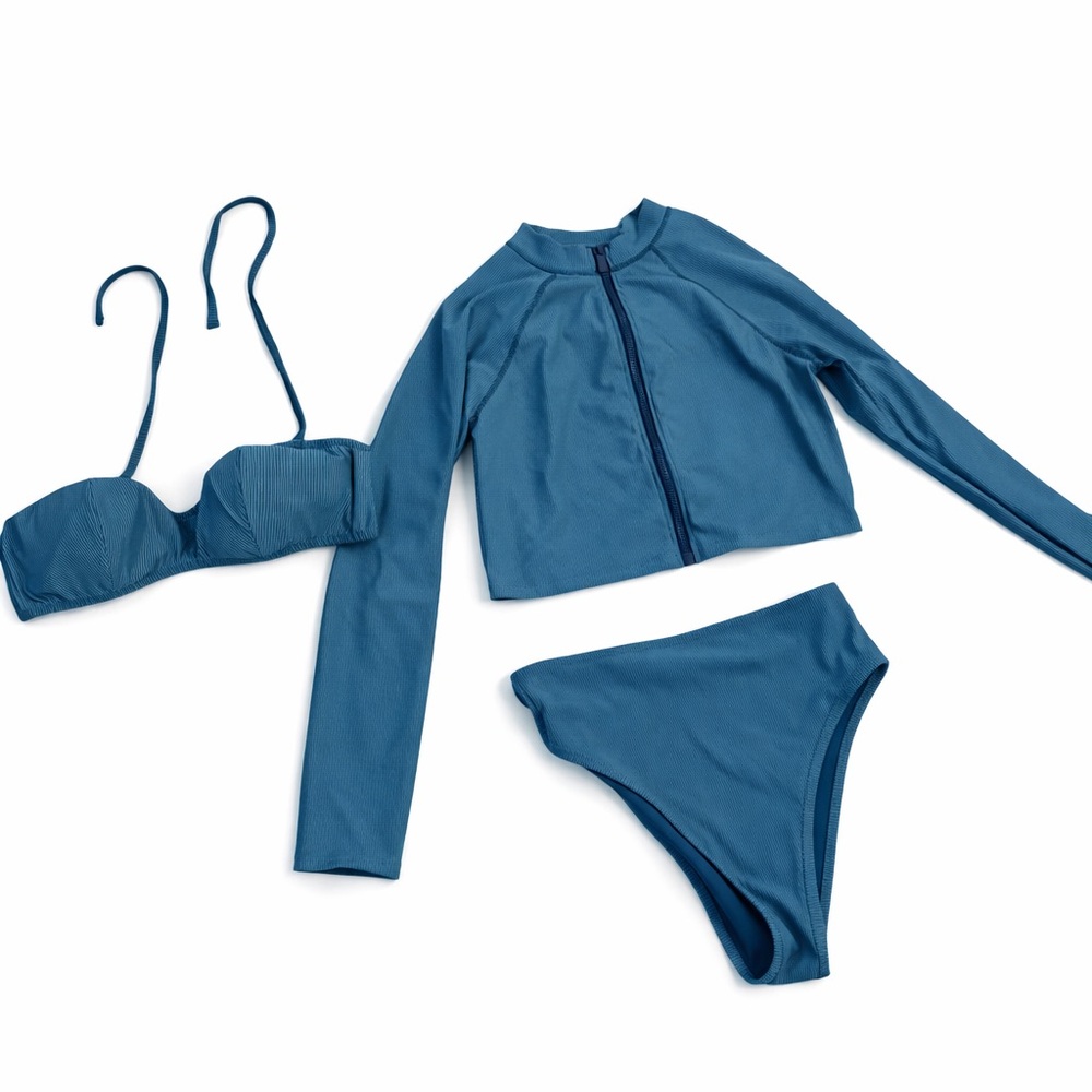Victoria's Secret Blue Swim Rashguard Set